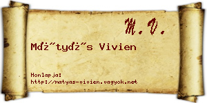 Mátyás Vivien névjegykártya