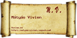 Mátyás Vivien névjegykártya